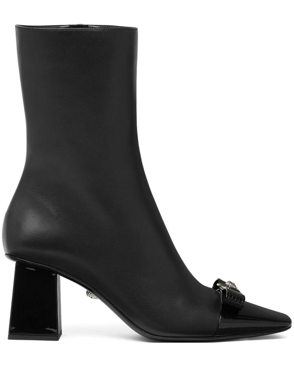 Booties T.70 Calf Leather Shoes In Black Product Image