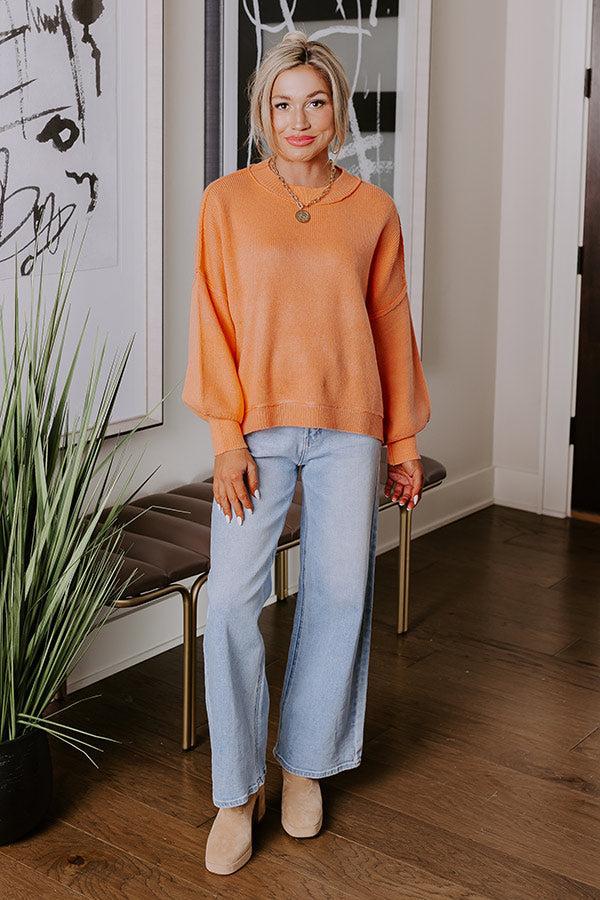 Let's Take A Trip Knit Sweater in Nectarine Product Image