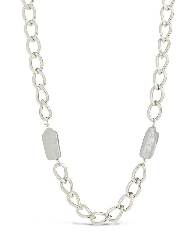 Sterling Forever Womens Imitation Pearl Chain Necklace Product Image