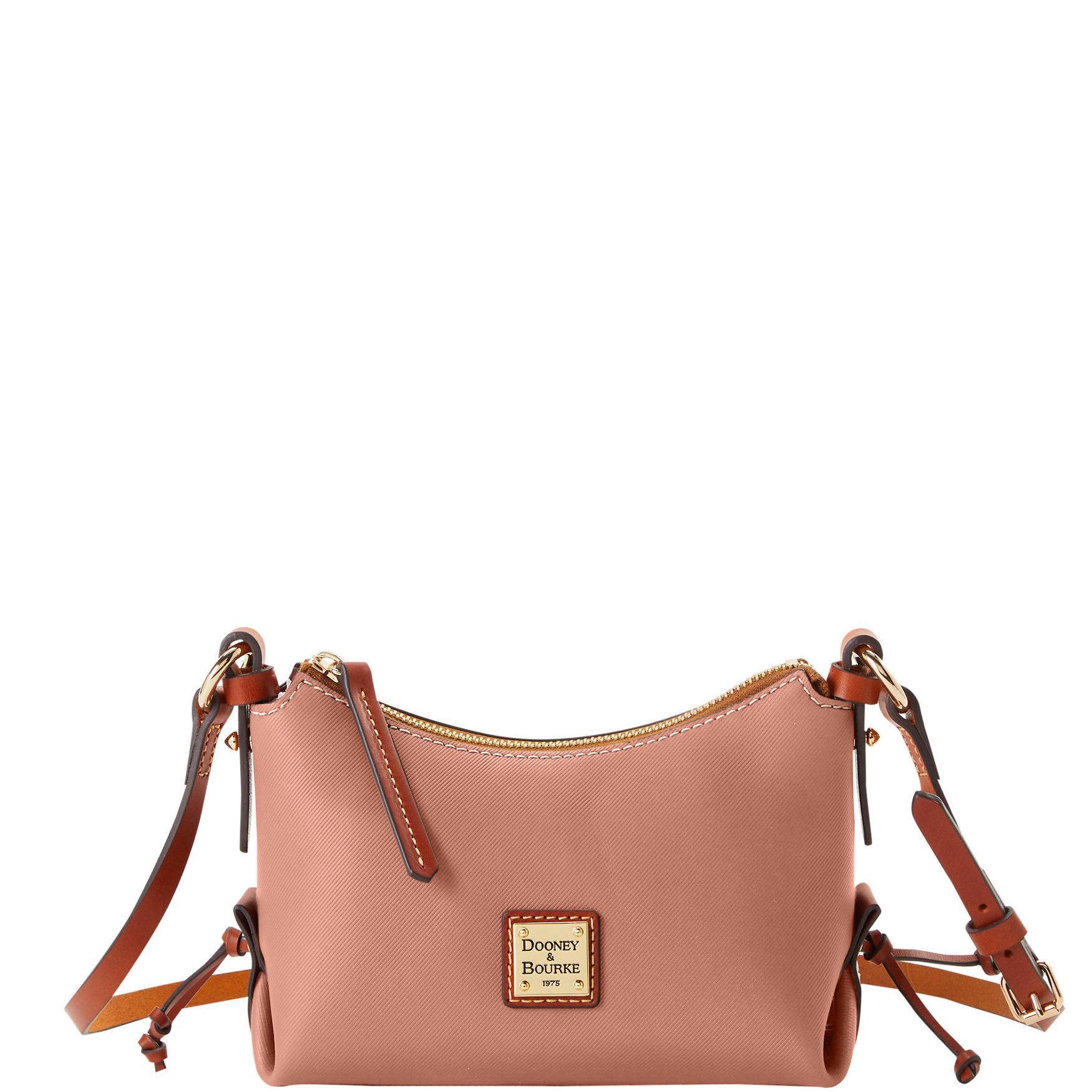 Dooney & Bourke Womens Sorrento Leather Crossbody 20 Bag in Light Pink Product Image