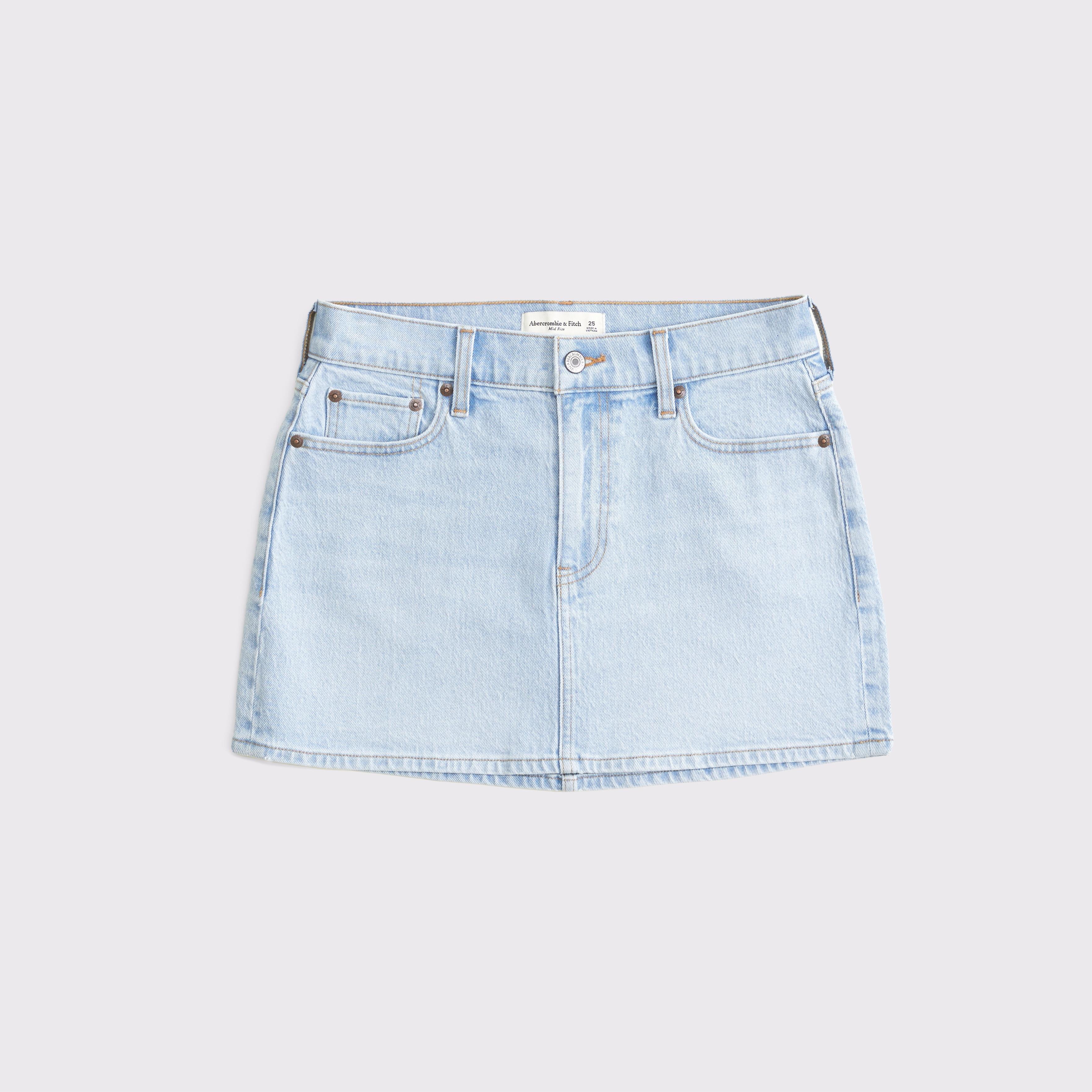 Mid Rise Denim Mini Skirt Product Image