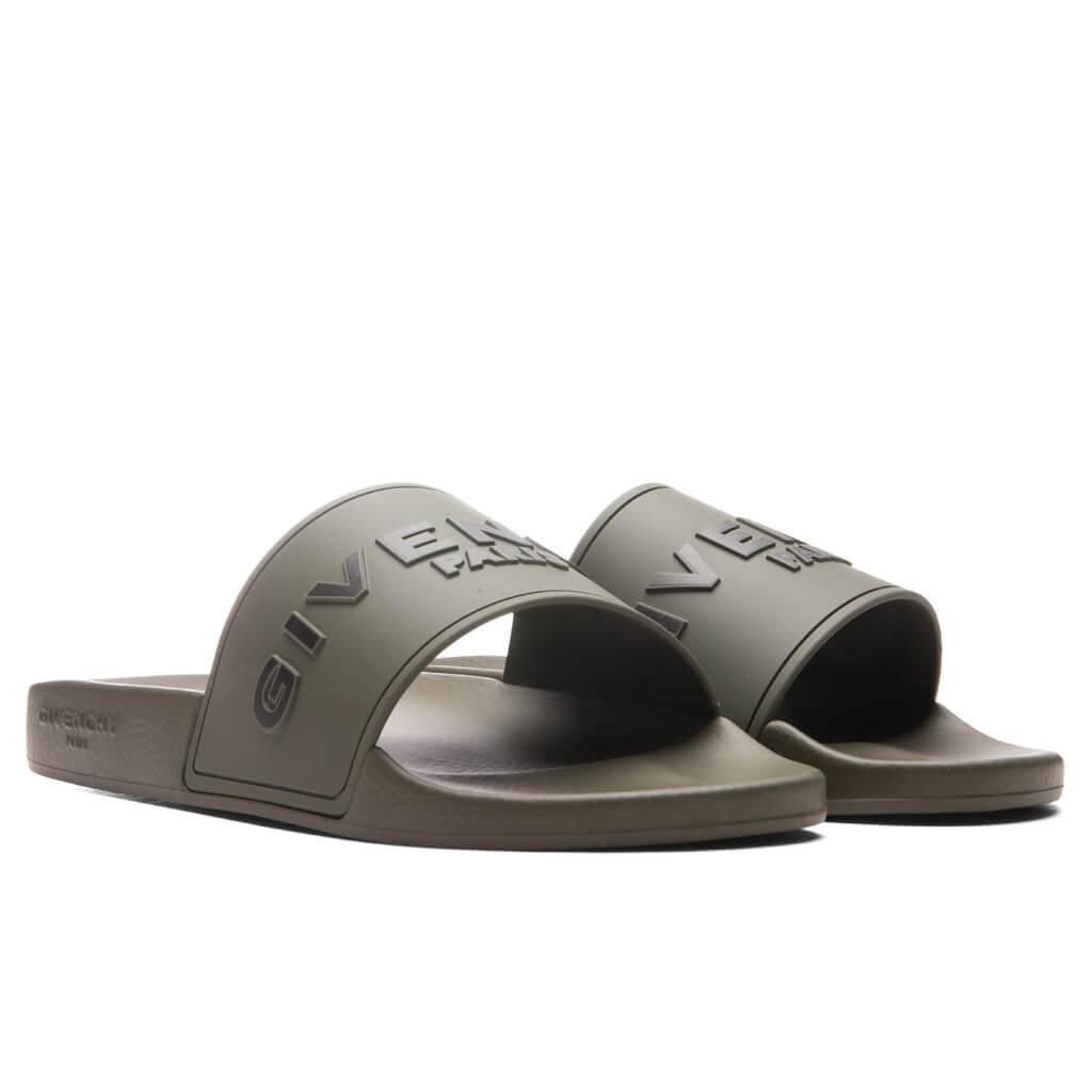 Slide Flat Sandals - Khaki Male Product Image