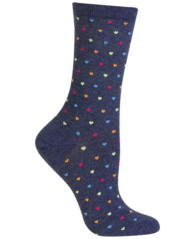 Hot Sox Womens Tiny Hearts Fashion Crew Socks Product Image