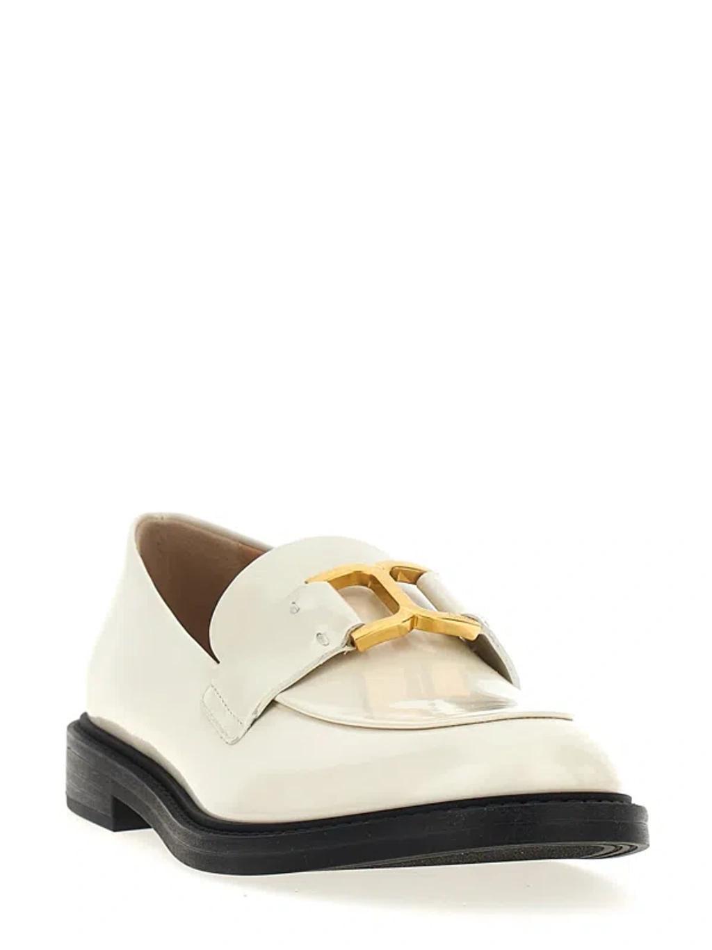 CHLOÉ Marcie Leather Loafer In White Product Image