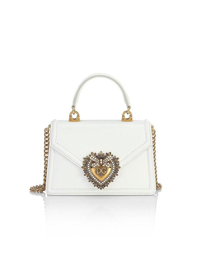 Dolce & Gabbana Mini Devotion Leather Top Handle Bag Product Image