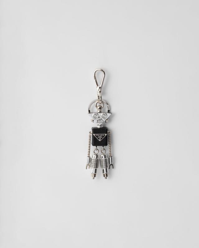 Robot Saffiano leather bag charm Product Image