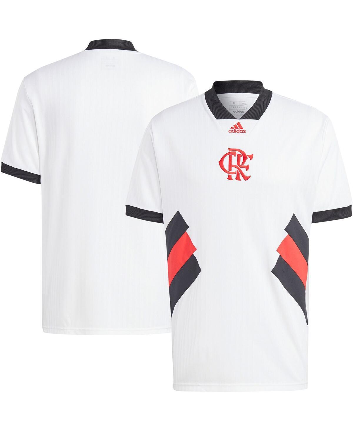 Mens adidas White Cr Flamengo Football Icon Jersey - White Product Image