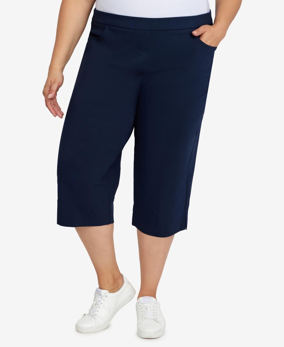 Plus Alfred Dunner Allure Capri Pants, Womens Blue Product Image