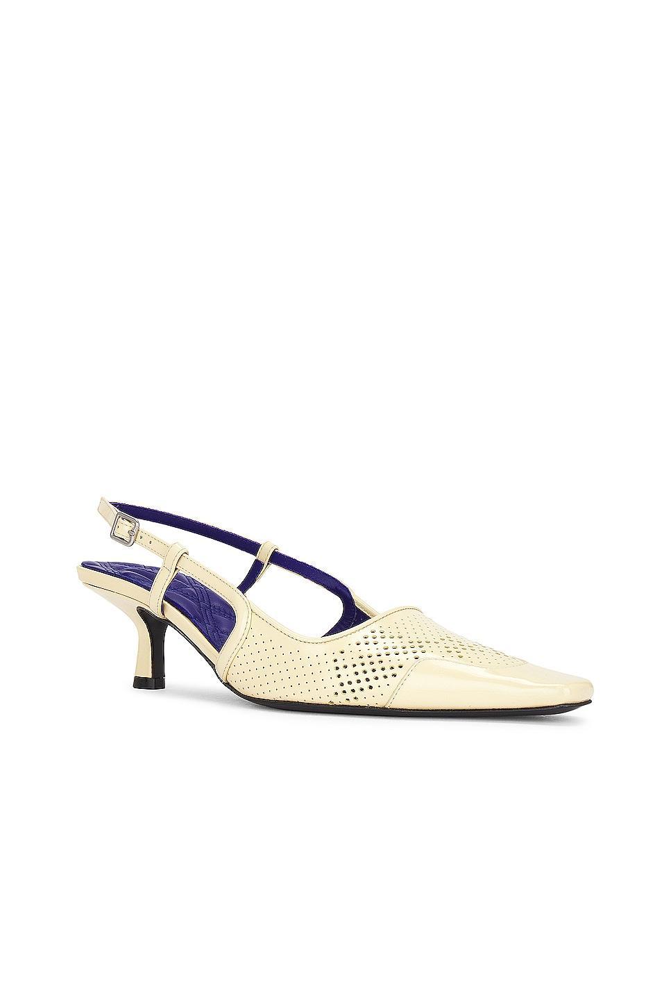 Burberry Chisel Sling Back Pump in Cream Product Image