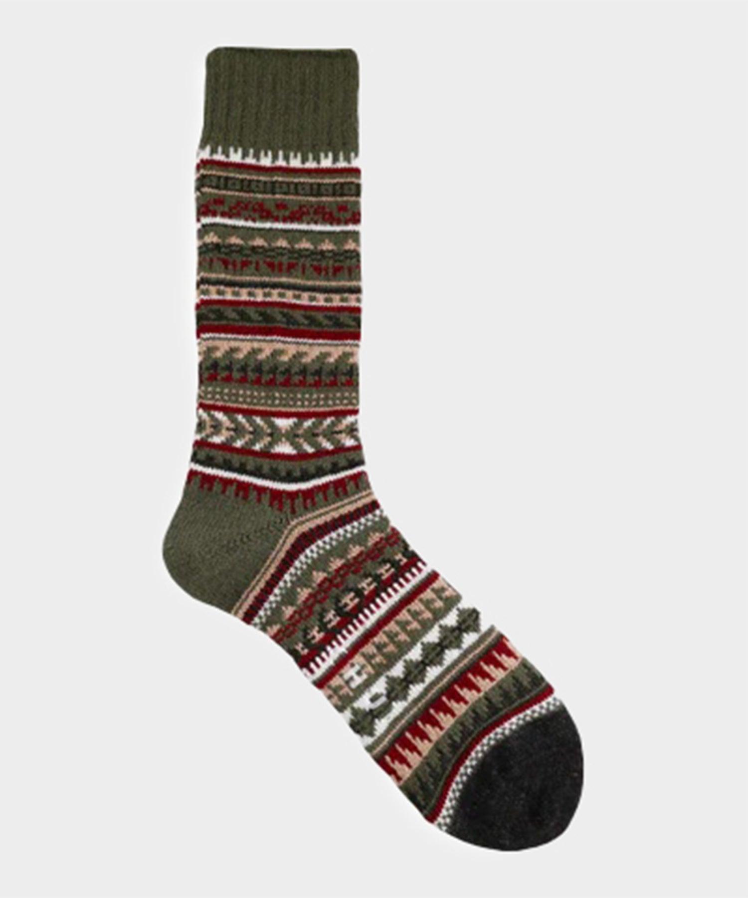 Chup Sonora Earth Wool Sock in Olive Product Image