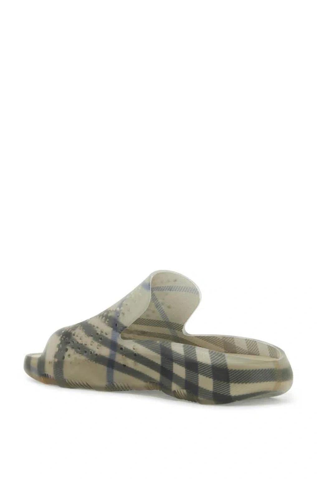 BURBERRY Ered  Rubber Checkered Stingray In Neutro Product Image