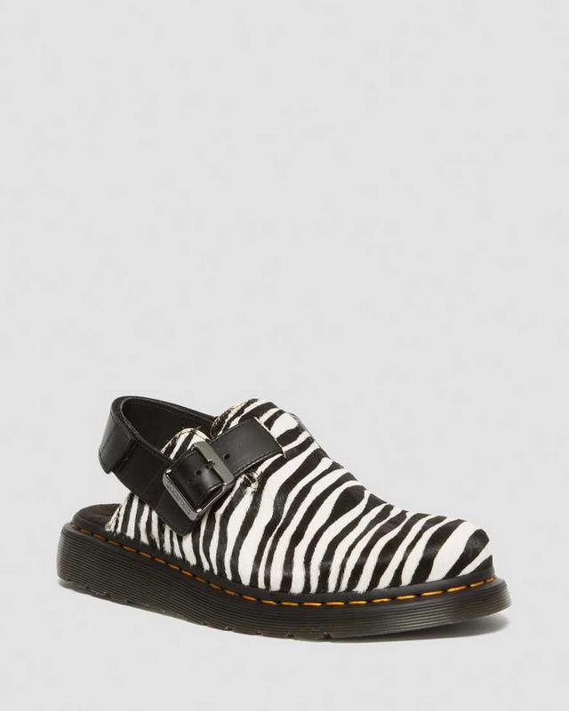 DR MARTENS Jorge II Hair-on Animal Print Slingback Mules Product Image