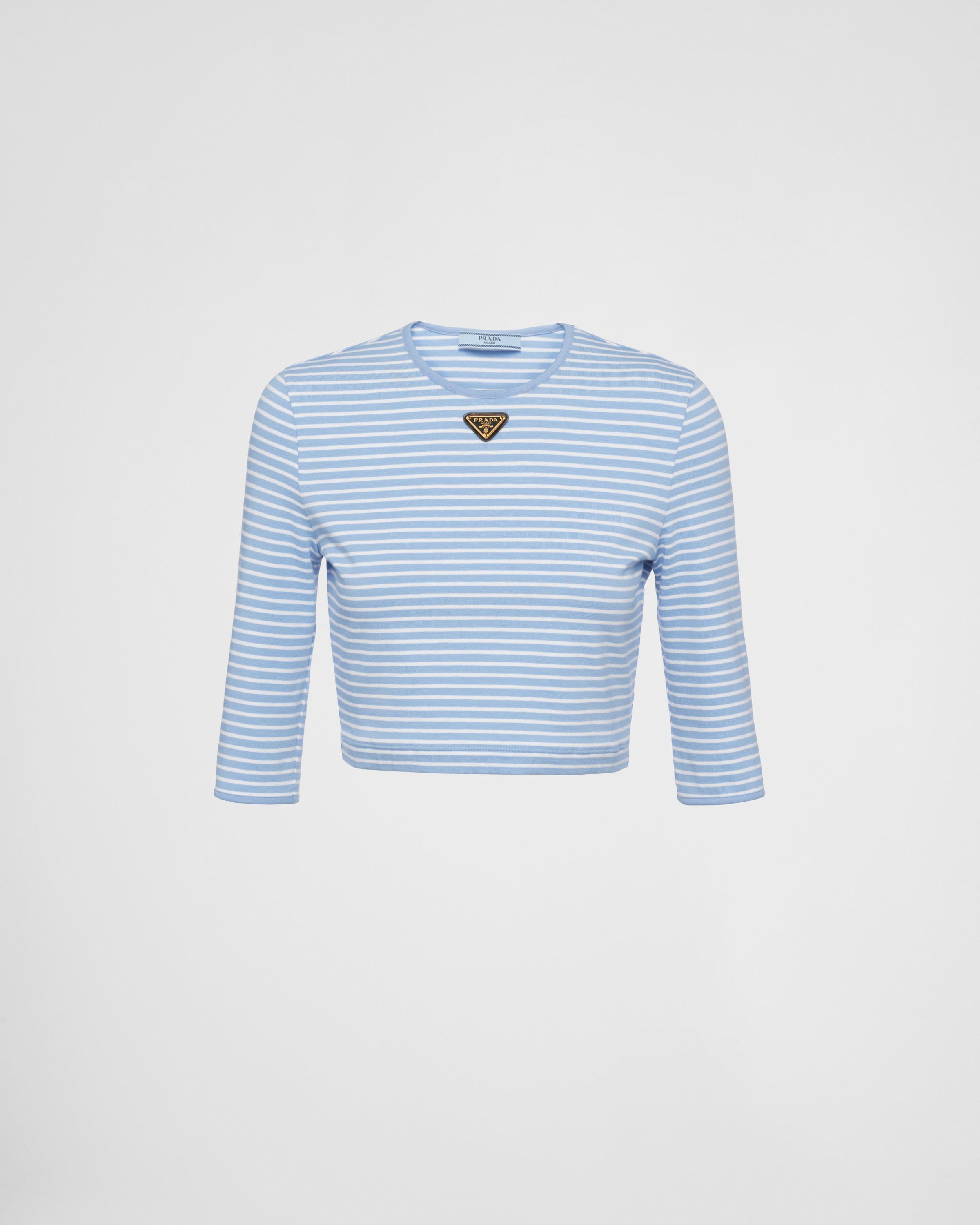 Striped jersey top Product Image