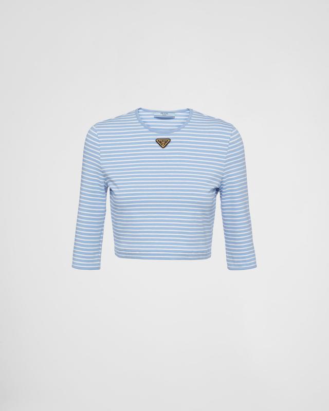 Striped jersey top Product Image