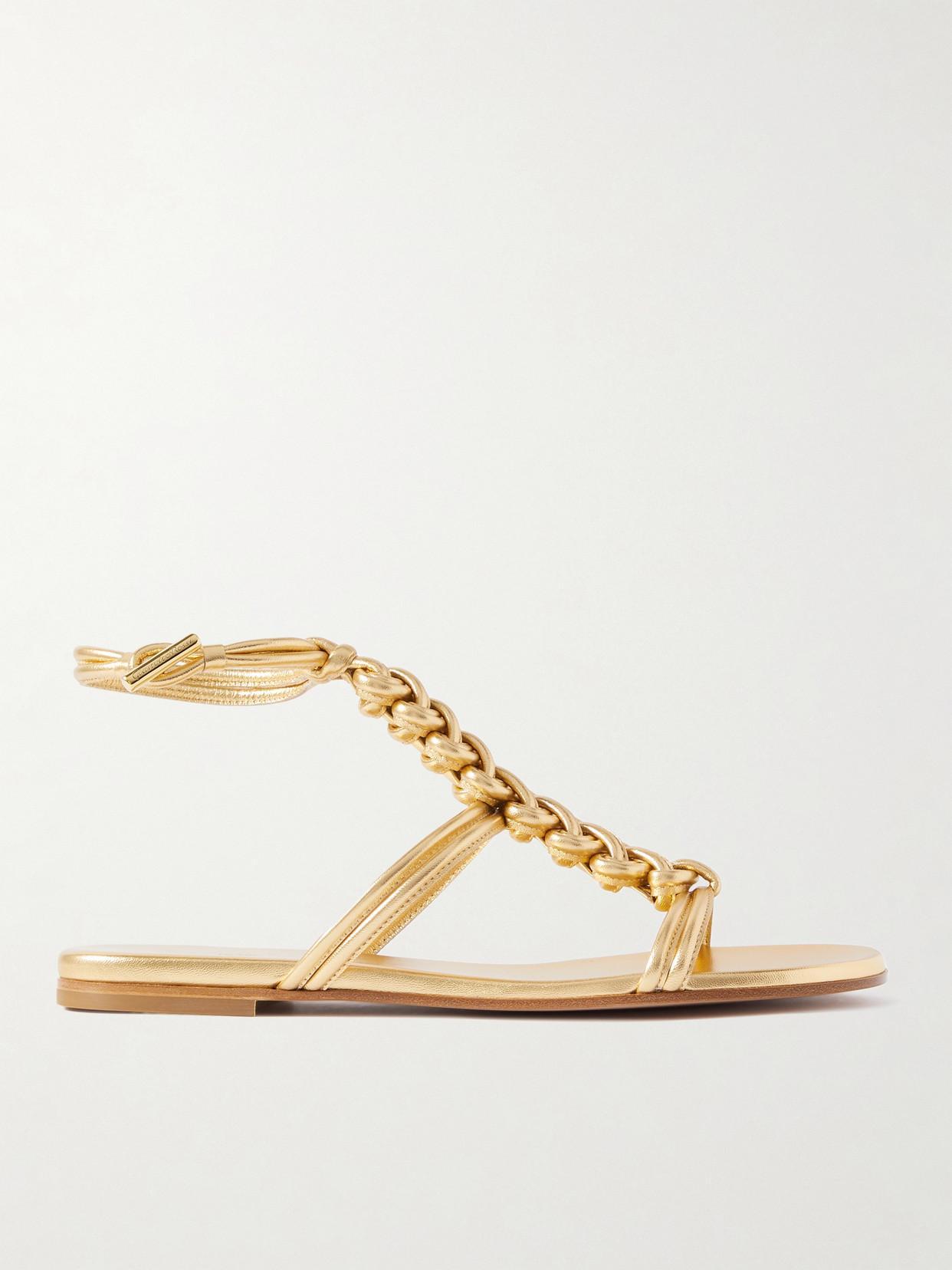 GIANVITO ROSSI Capua In Gold Product Image