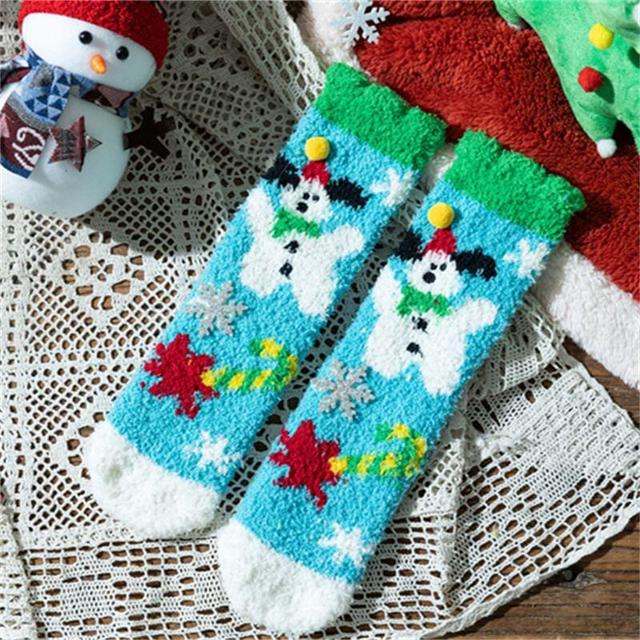 Christmas Cartoon Fleece Socks Product Image