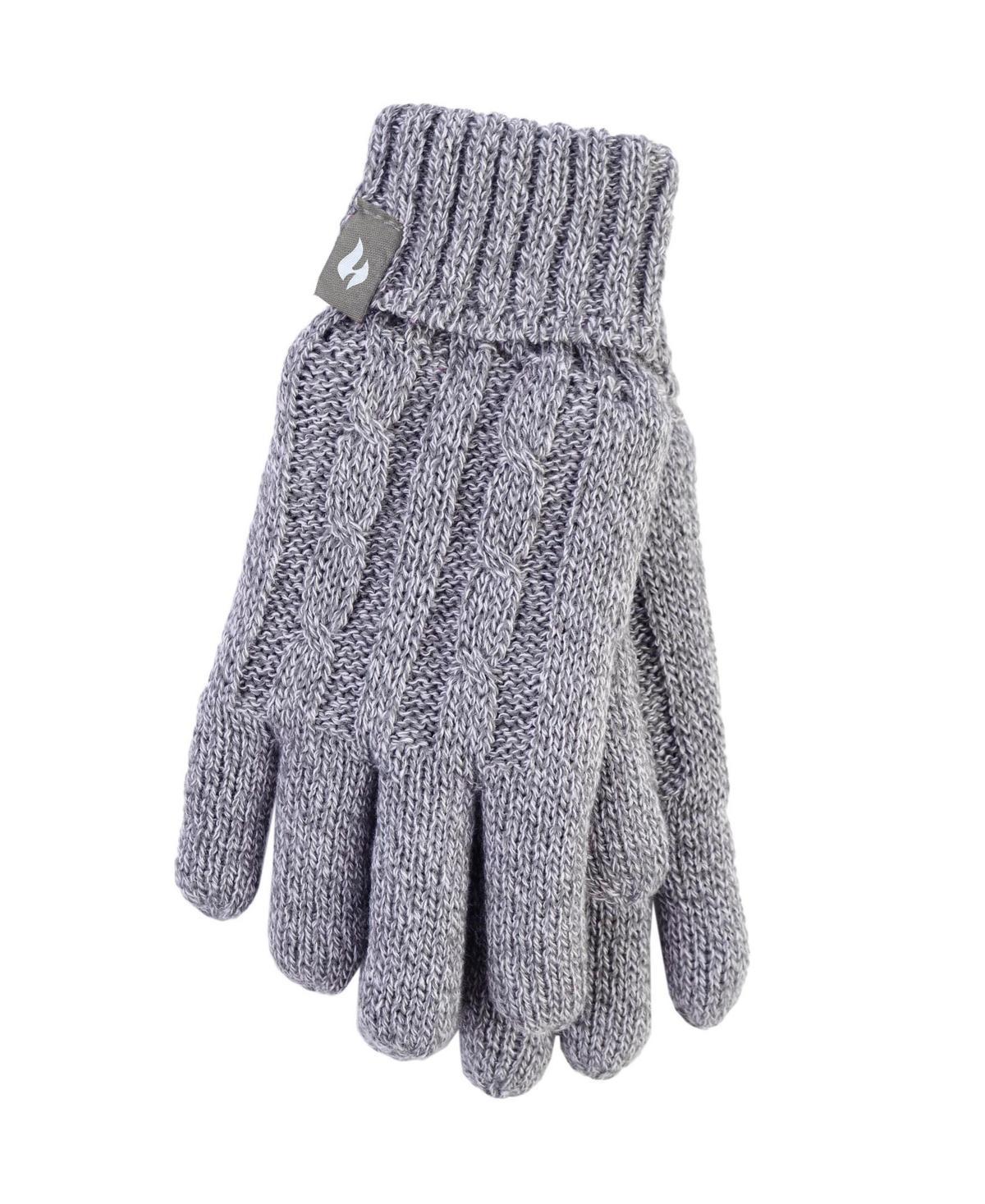 Heat Holders Womens Amelia Solid Cable-Knit Gloves Product Image