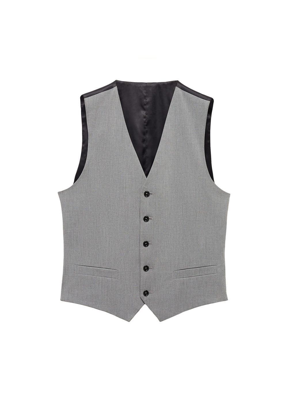 MANGO MAN - Super slim-fit stretch fabric suit vest greyMen Product Image