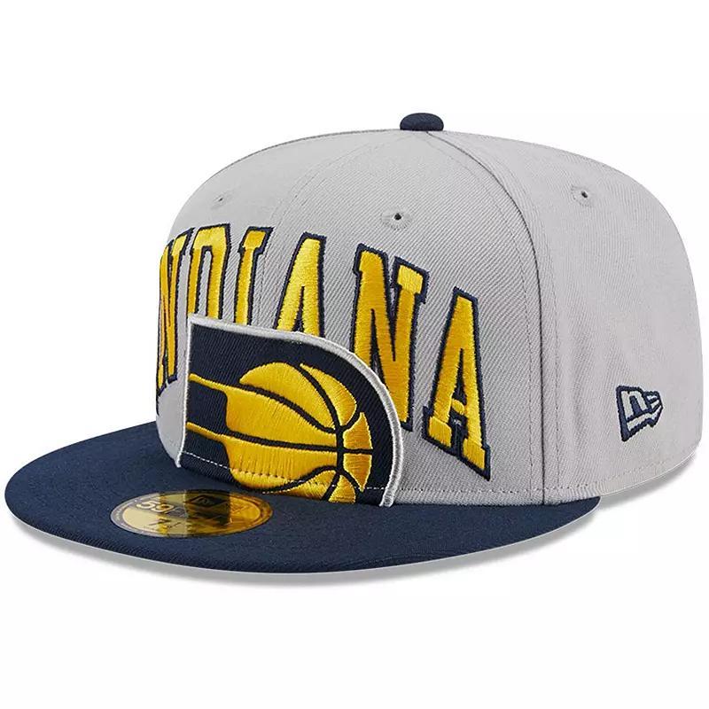 Mens New Era Gray/Navy Indiana Pacers Tip-Off Two-Tone 59FIFTY Fitted Hat Product Image