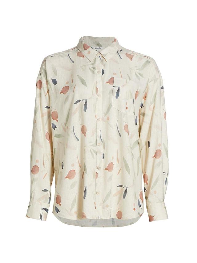 Womens Suki Floral Long-Sleeve Shirt Product Image