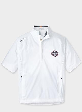 Peter Millar Mens UConn National Champion Shield Short-Sleeve Rain Shell | Color: White | Size: S Product Image