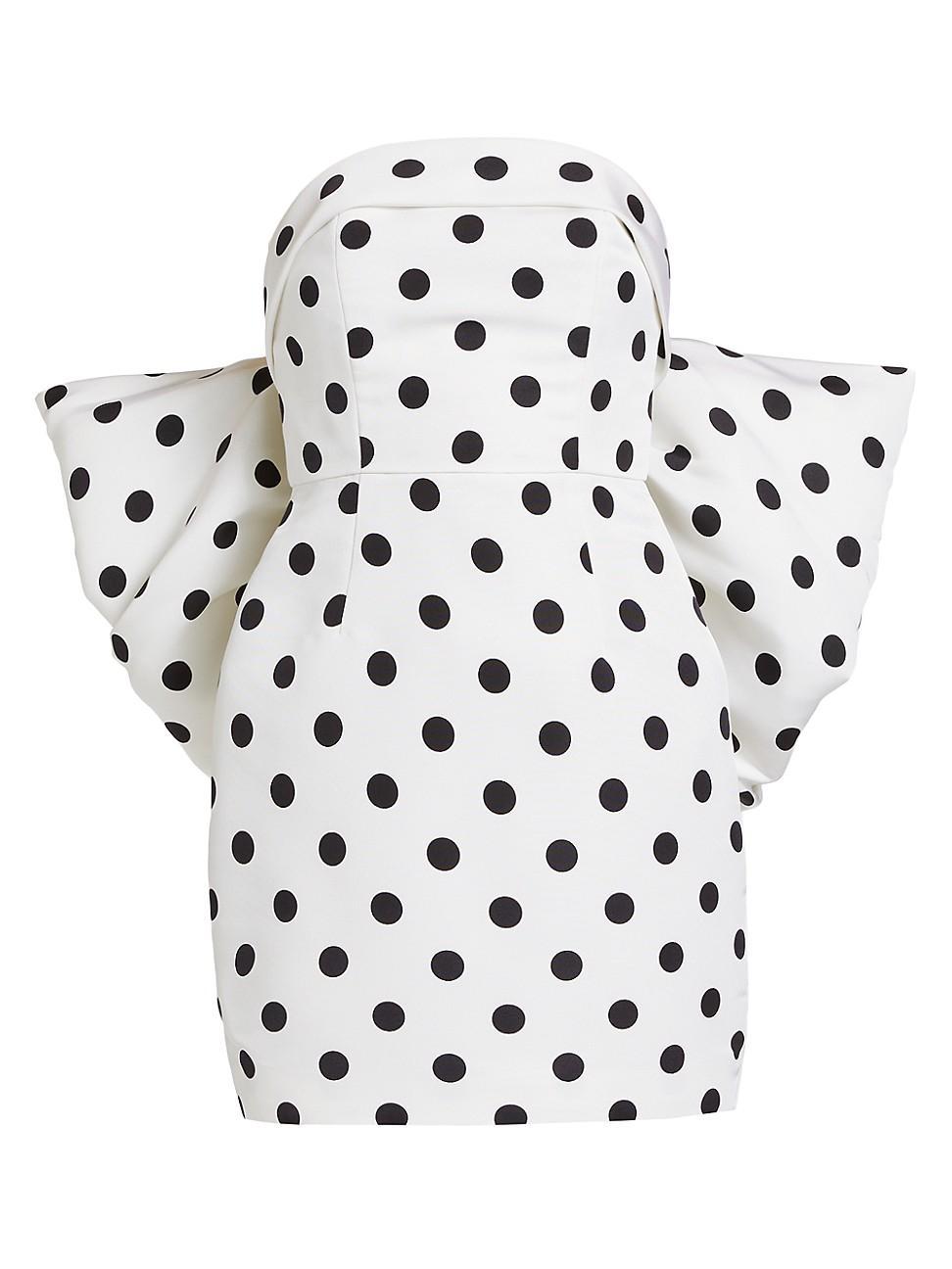 Womens Margot Polka Dot Silk Minidress Product Image