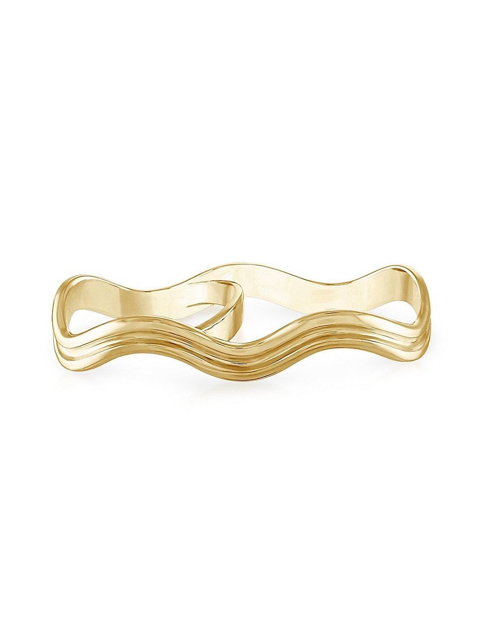 Womens Capri 14K Yellow Gold Two-Finger Ring Product Image