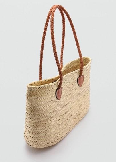 MANGO - Double strap basket bag - One size - Women Product Image