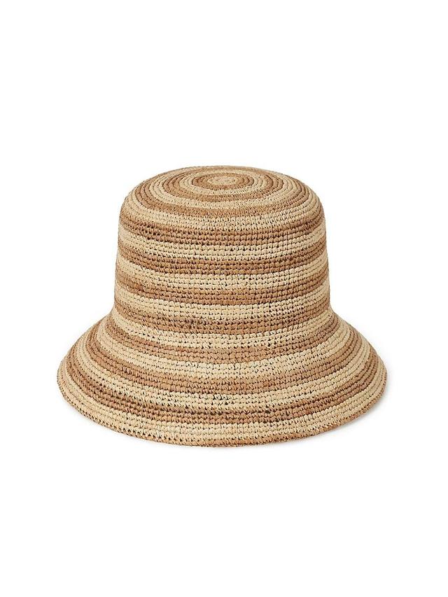 Womens The Inca Striped Straw Bucket Hat Product Image