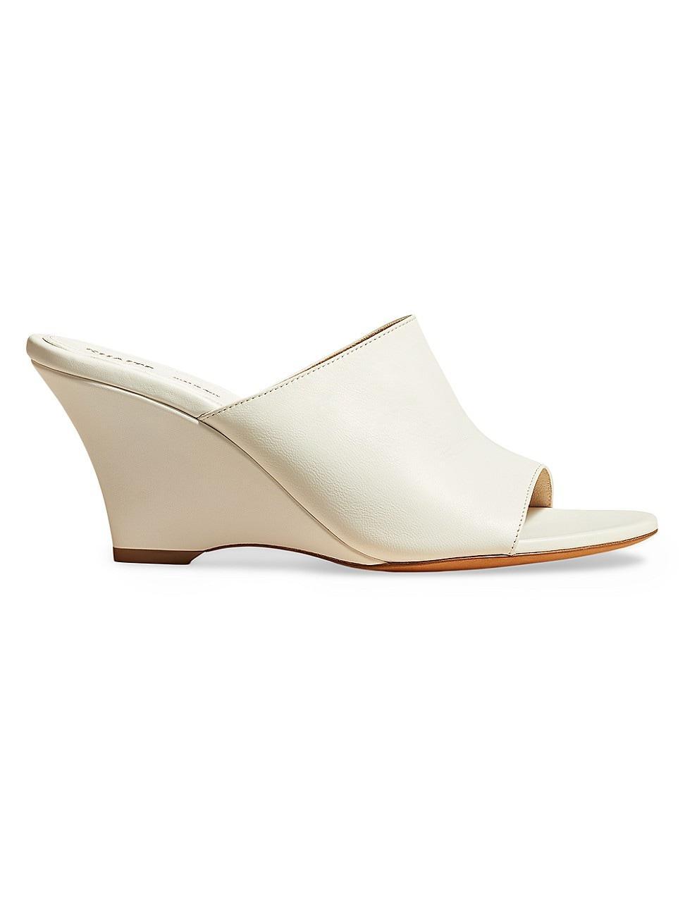 Womens Marion 75MM Leather Wedge Mules Product Image