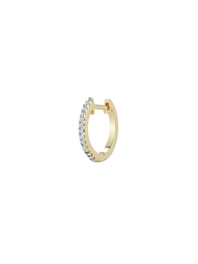 Mens 14K Yellow Gold & 0.014 TCW Diamond Huggie Earring Product Image