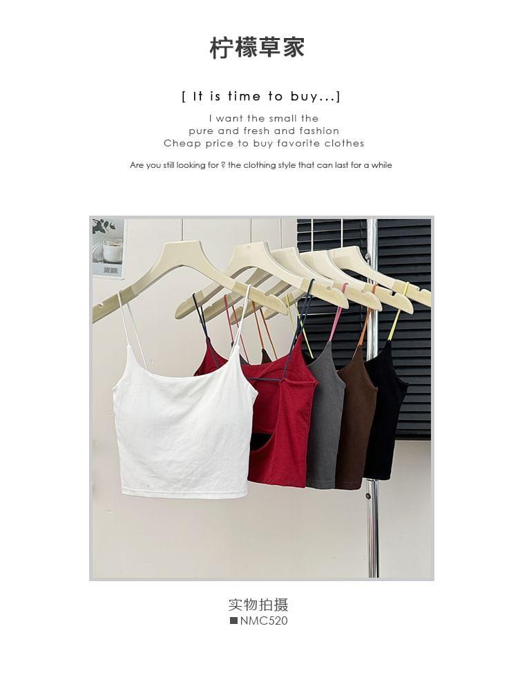 Back-Window Colorblock Camisole Top in 6 Colors Product Image