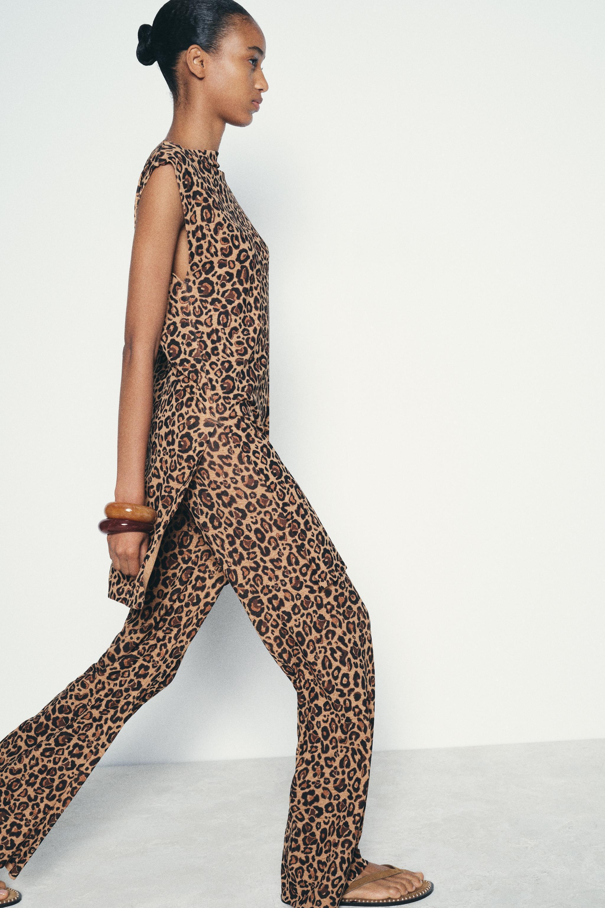 ANIMAL PRINT KNIT PANTS Product Image