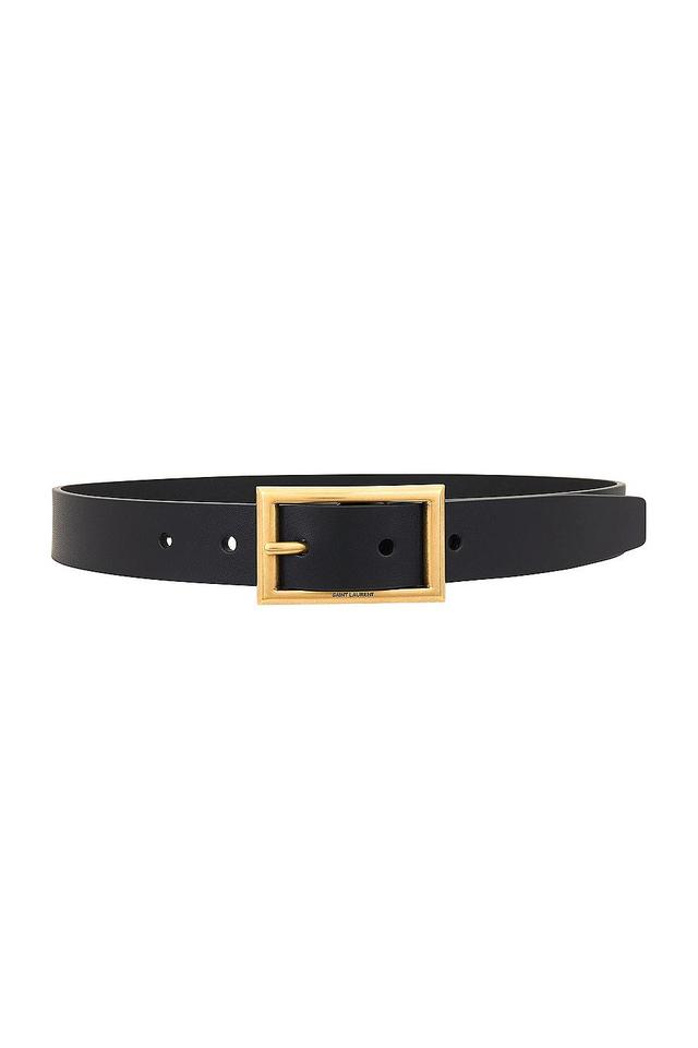 Saint Laurent Rectangle Buckle Belt in Black Product Image