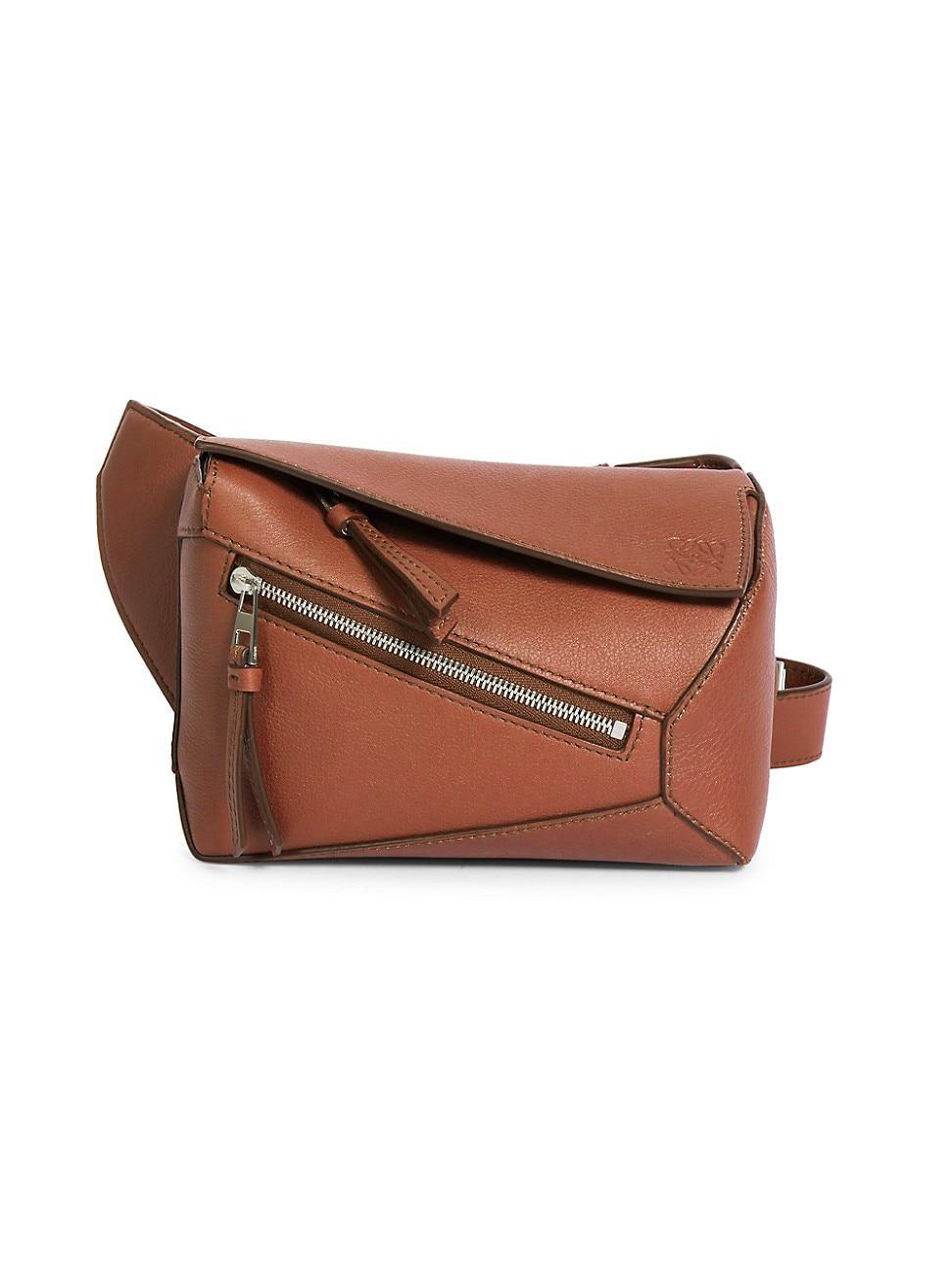 Mens Mini Puzzle Edge Leather Belt Bag Product Image