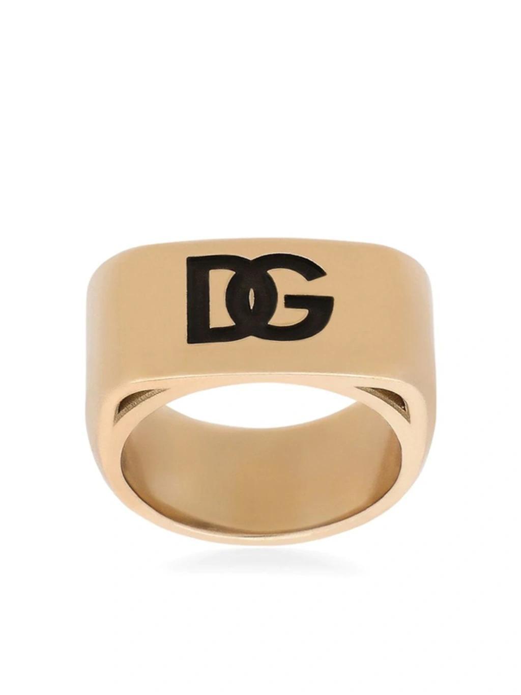 Dg Engraved-logo Ring In Gold Product Image