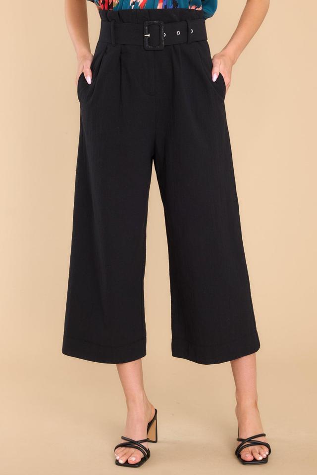 On The Ball Cropped Black Pants Product Image