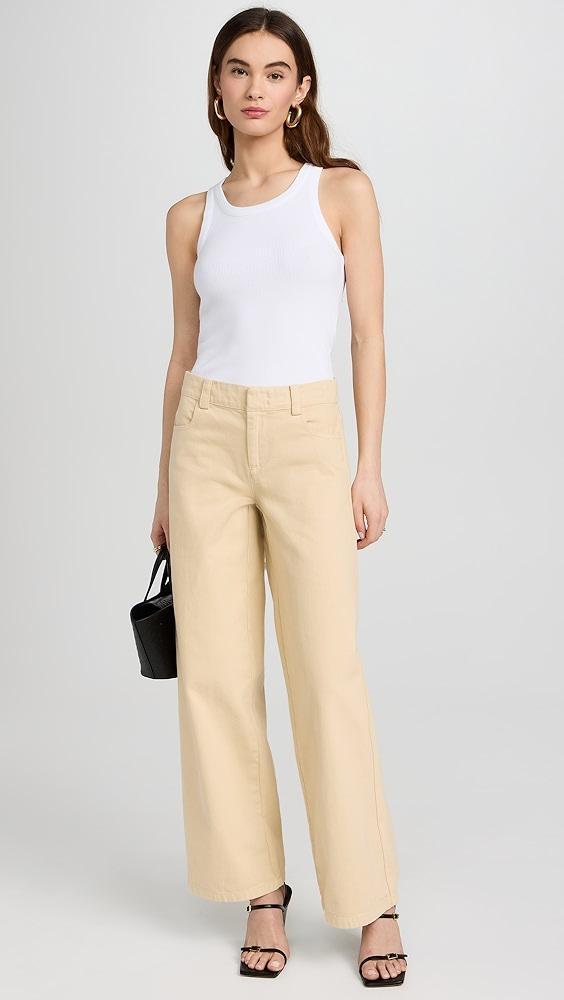 Vince Washed Twill Wide Leg Pants | Shopbop Product Image