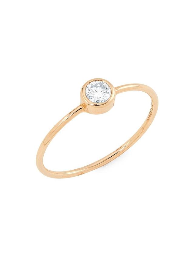 Womens 18K Rose Gold & Diamond Large Ring Product Image