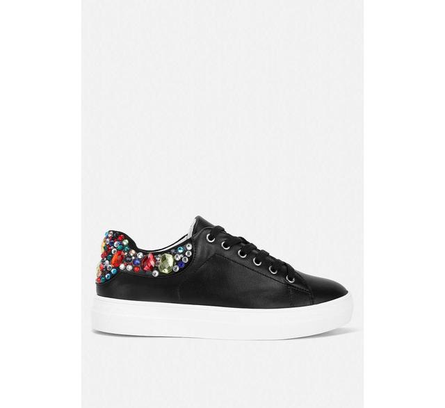 Women Gems Diamante Embellished Sneakers Product Image