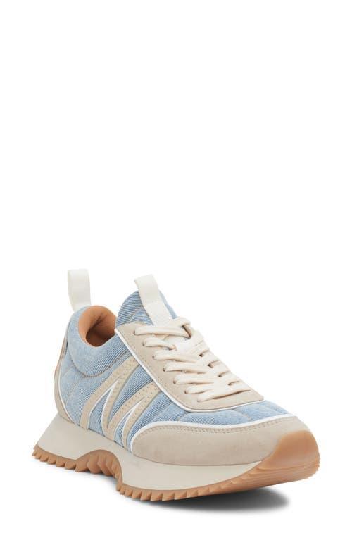 Womens Pacey Denim & Suede Low-Top Sneakers Product Image