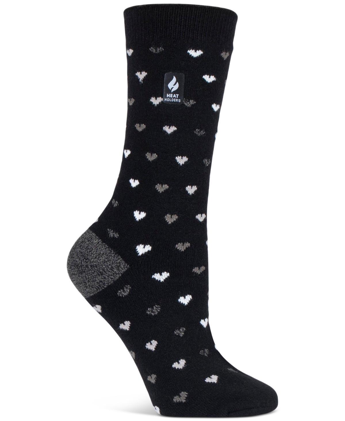 Womens Heat Holders Ultra Lite 3X Warmer Hearts Crew Socks Product Image