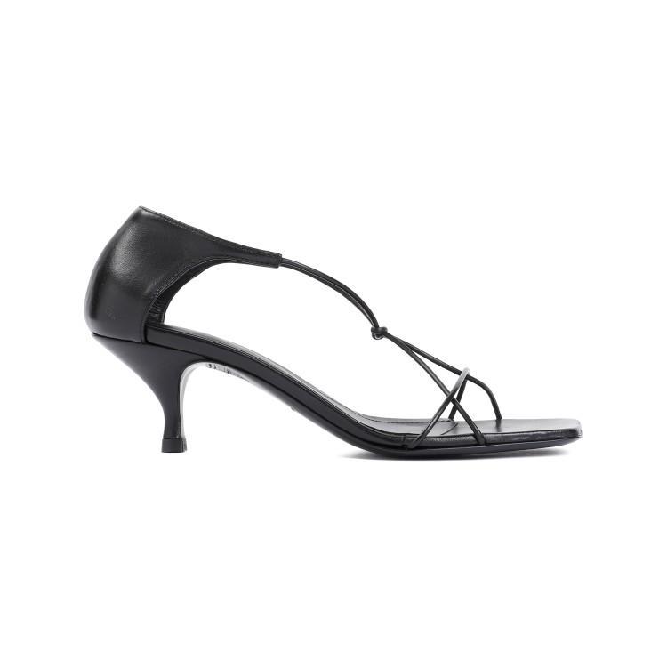 TOTÊME Black Leather Knot Sandal Product Image