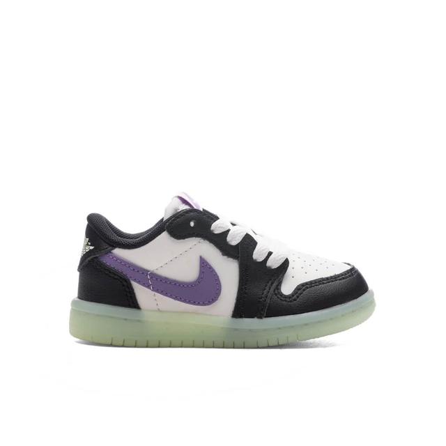 Air Jordan 1 Retro Low OG (TD) - Black/Black Raspberry/Volt TInt Male Product Image