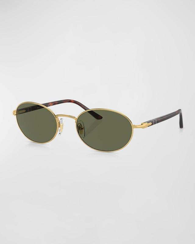 Men's Polarized Metal Oval Sunglasses Product Image