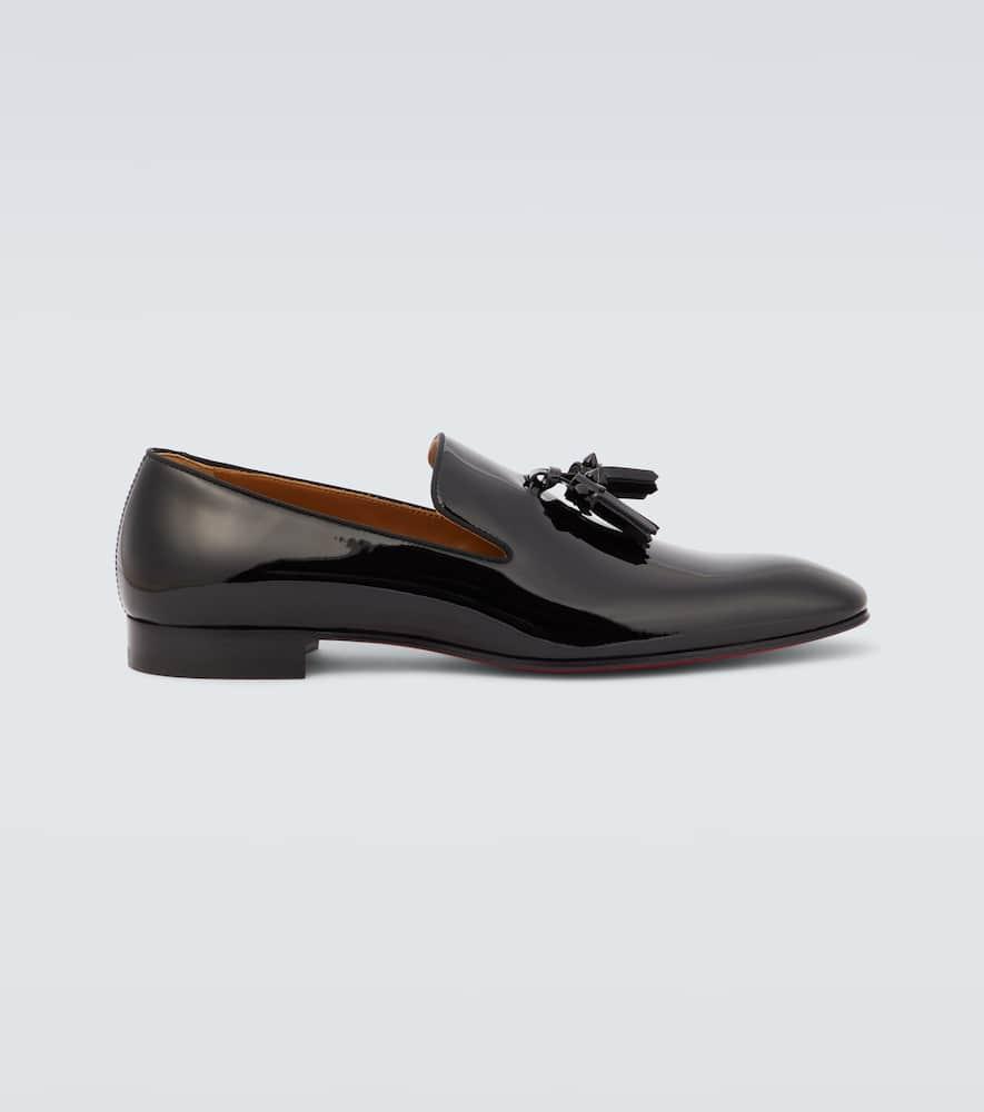 CHRISTIAN LOUBOUTIN Dandelion Tassel Patent Leather Loafers In Black Product Image