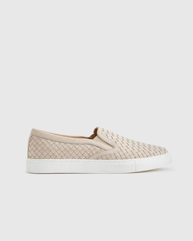 100% Handwoven Leather Slip On Sneaker Product Image