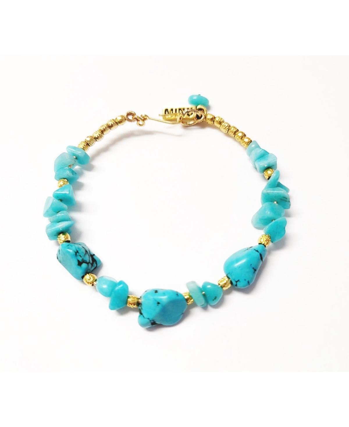 Womens Asiris Bangle with Turquoise and Amazonite Stones Product Image