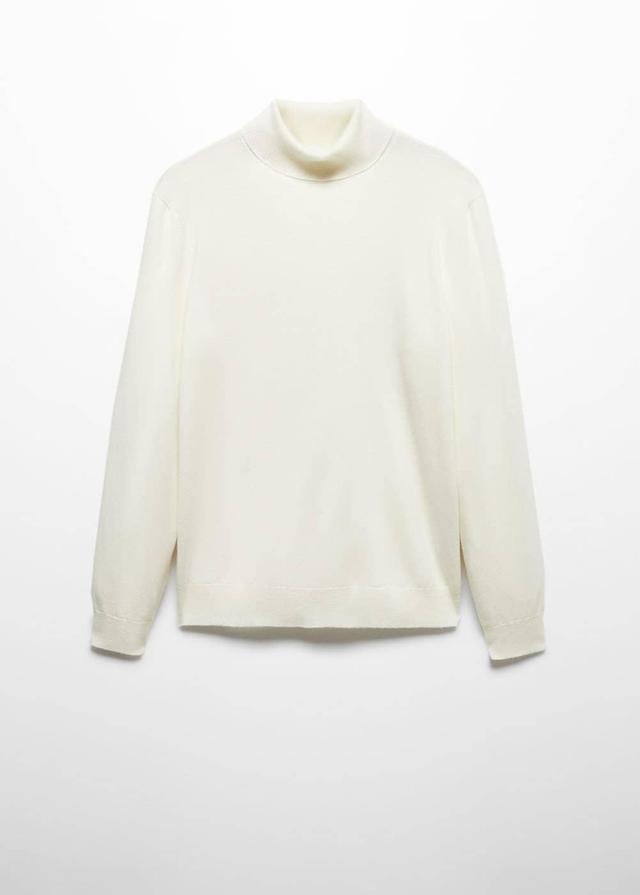 MANGO MAN - Turtleneck 100% cashmere sweater off whiteMen Product Image