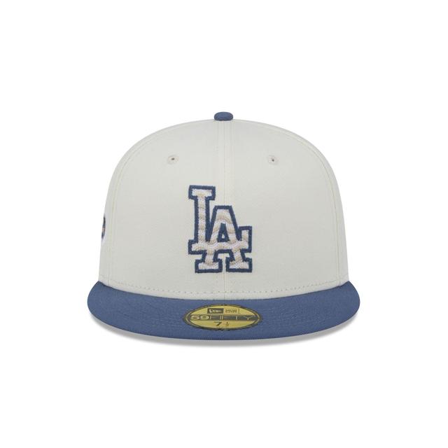 Los Angeles Dodgers Wavy Chainstitch 59FIFTY Fitted Hat Male Product Image